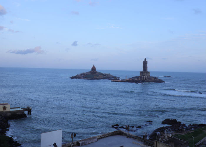 Thiruvalluvar Statue View from Hotel Samudra